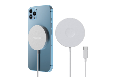 Accezz Wireless Charger USB-C - MagSafe Draadloze Oplader - 1 meter - Wit