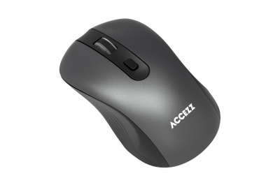 Accezz Draadloze muis - Bluetooth / USB-A adapter - Grijs