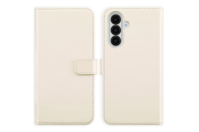 Selencia Echt Leren Bookcase Samsung Galaxy A36 / A56 - Greige