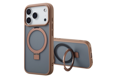 Accezz Ring Stand Backcover met MagSafe Apple iPhone 17 Pro - Bruin