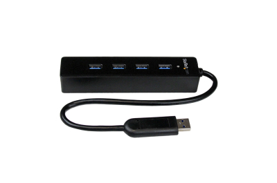 StarTech.com 4-poorts draagbare SuperSpeed USB 3.0-hub met geintegreerde kabel - 5Gbps