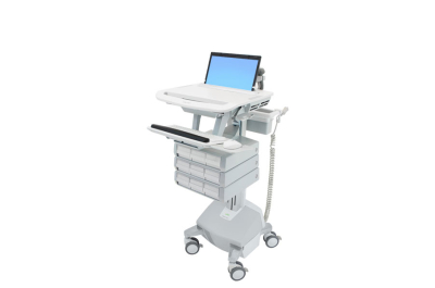 Ergotron StyleView Aluminium, Grijs, Wit Notebook Multimediawagentje