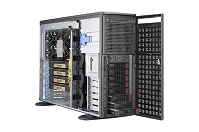 Supermicro SuperWorkstation 5049A-TR Intel® C621 LGA 3647 (Socket P) Rack (4U) Zwart