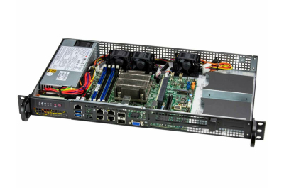 Supermicro SYS-510D-4C-FN6P server barebone Intel SoC FCBGA 2227 Rack (1U) Zwart