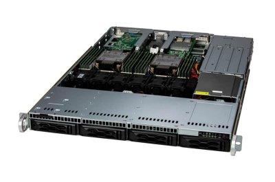 Supermicro SYS-611C-TN4R server barebone Intel C741 LGA 4677 (Socket E) Rack (1U) Zwart