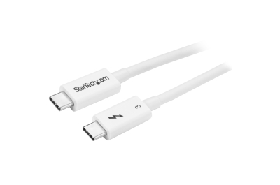 StarTech.com 50cm Thunderbolt 3 Kabel, 40Gbps, 100W PD, 4K/5K, Thunderbolt Gecertificeerd, Thunderbolt 4/USB 3.2/DisplayPort Compatibel, Wit