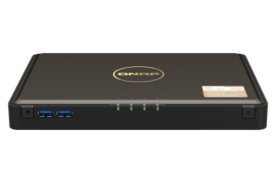 QNAP TBS-464 NAS Desktop Intel® Celeron® N5105 8 GB DDR4 0 TB QNAP Turbo System Zwart