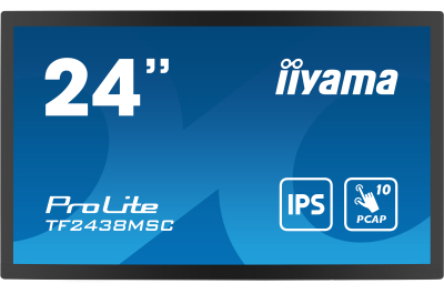 iiyama TF2438MSC-B1 beeldkrant Digitaal A-kaart 61 cm (24") LED 600 cd/m² Full HD Zwart Touchscreen