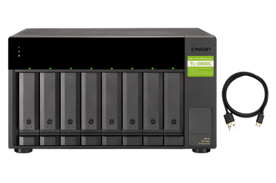 QNAP TL-D800C behuizing voor opslagstations HDD-/SSD-behuizing Zwart, Grijs 2.5/3.5"