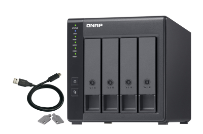 QNAP TR-004 behuizing voor opslagstations HDD-/SSD-behuizing Zwart 2.5/3.5"