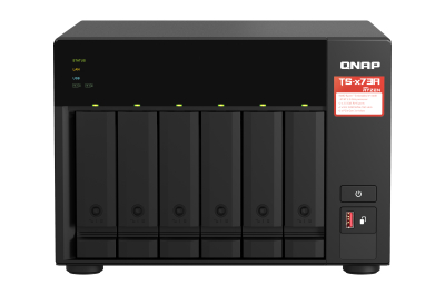 QNAP TS-673A NAS Tower Ethernet LAN Zwart V1500B