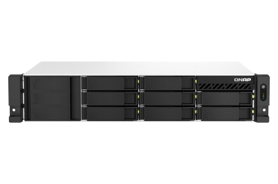 QNAP TS-864EU NAS Rack (2U) Intel® Celeron® 8 GB DDR4 0 TB QNAP Turbo System Zwart