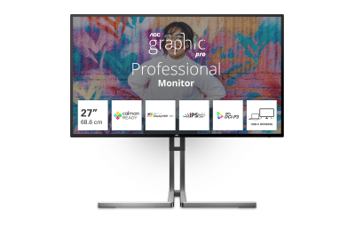 AOC U3 U27U3CV computer monitor 68,6 cm (27") 3840 x 2160 Pixels 4K Ultra HD LCD Zwart