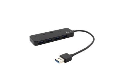 i-tec U3CHARGEHUB4 interface hub USB 3.2 Gen 1 (3.1 Gen 1) Type-A 5 Mbit/s Zwart