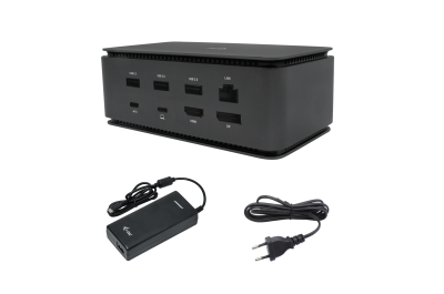 i-tec Metal USB4 Docking station Dual 4K HDMI DP with Power Delivery 80 W + Universal Charger 100 W