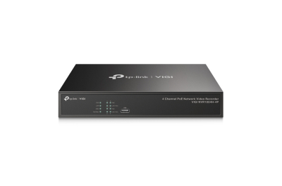 TP-Link VIGI NVR1004H-4P Netwerk Video Recorder (NVR) Zwart