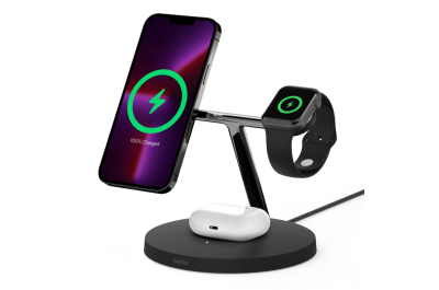 Belkin WIZ017vfBK Hoofdtelefoons, Smartphone, Smartwatch Zwart AC Draadloos opladen Snel opladen Binnen