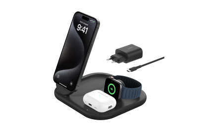 Belkin BoostCharge Hoofdtelefoons, Smartphone, Smartwatch Zwart USB Draadloos opladen Snel opladen Binnen